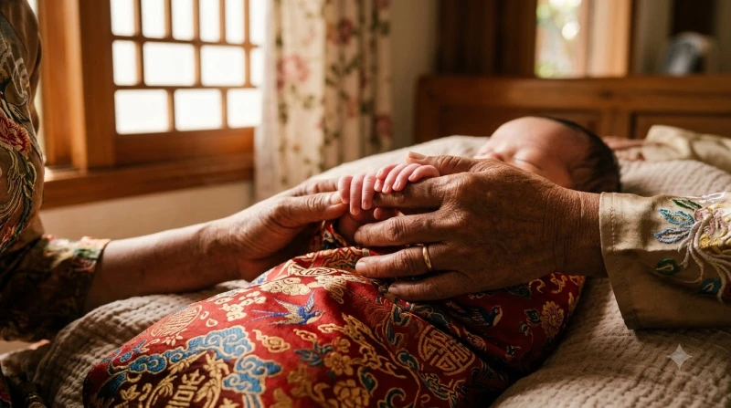 Vận hạn tuổi Hợi năm 2027: Chi tiết 12 tháng và cách hóa giải 12 Đôi bàn tay người lớn âu yếm che chở cho bàn tay nhỏ xíu của em bé sơ sinh