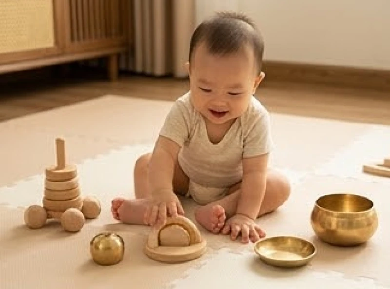 Đặt tên con sinh năm Ất Mùi 2015: Tên hay hợp mệnh và tuổi bố mẹ 1 Bé yêu vui vẻ chơi đùa cùng các đồ vật bằng gỗ tự nhiên và kim loại mạ vàng