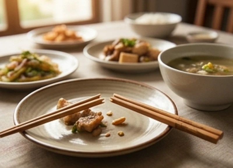 Rơi đũa là điềm gì: Lý giải thực tế và cách hóa giải tức thì 2 Chiếc đũa gỗ bị gãy ngang trên mâm cơm mang đến điềm báo phong thủy nghiêm trọng hơn so với việc trượt tay làm rơi đũa