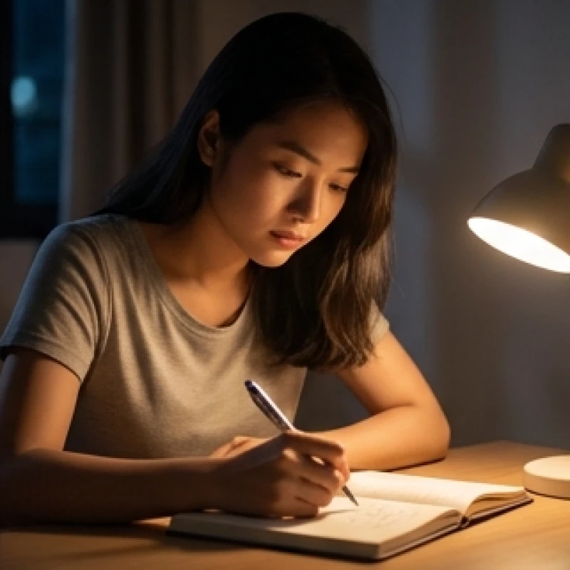 Người phụ nữ cẩn thận ghi chép lại các chi tiết sắc nét của giấc mơ mất tiền