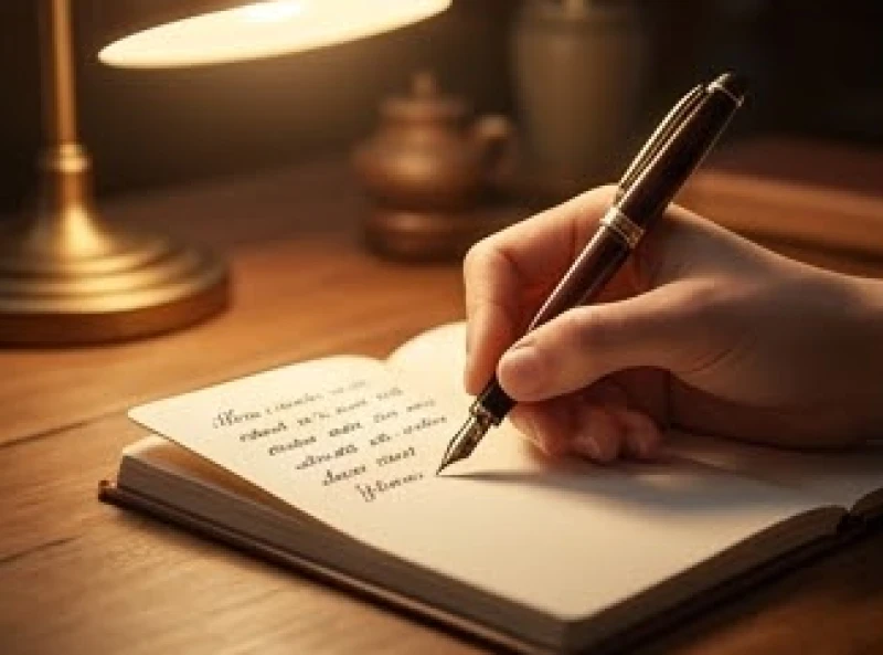Mơ thấy số 32: Điềm báo cát hung, phong thủy & số may mắn 9 Một bàn tay đang cẩn thận viết lại những ký ức mộng mị vào cuốn sổ nhỏ dưới ánh đèn vàng ấm áp tĩnh lặng