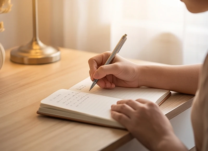Mơ thấy ngày Tết: Điềm báo từng tình huống và con số may mắn 10 Một người đang ghi lại những hình ảnh vừa trải qua trong giấc mơ ra giấy