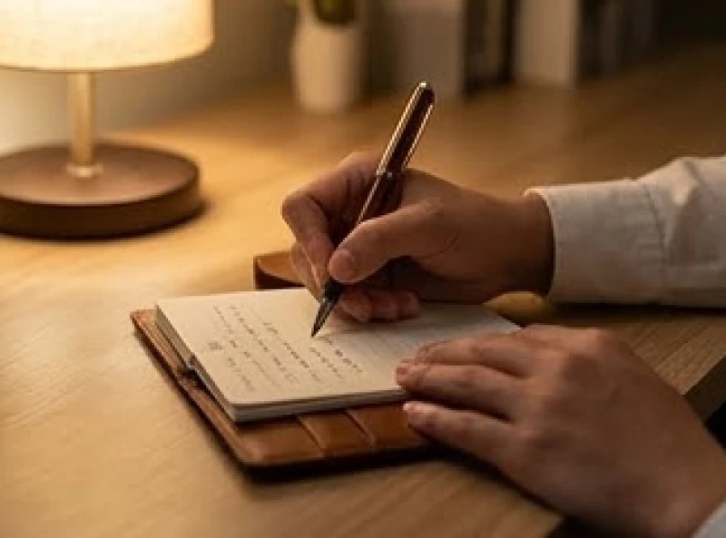 Bị rắn cắn là điềm gì: Giải mã hên xui và cách hóa giải 8 Bàn tay đang cầm bút cẩn thận viết lại những dòng chữ nắn nót trên một cuốn sổ tay nhỏ màu nâu
