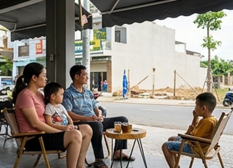Văn khấn động thổ khi mượn tuổi: Bài cúng và thủ tục chuộc nhà 8 Gia đình đang chờ đợi ở khoảng cách an toàn xa khu vực thi công để tránh xung khắc phong thủy