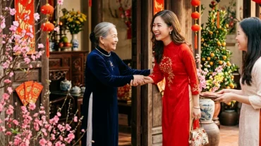 Cảnh đón khách đầu năm rộn ràng khi gia chủ tuổi Dậu chọn người xông đất năm 2027 đại cát đại lợi