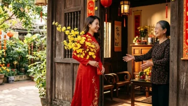 Không khí chúc Tết rộn ràng khi gia chủ tuổi mùi chọn người xông đất năm 2027 hợp phong thủy