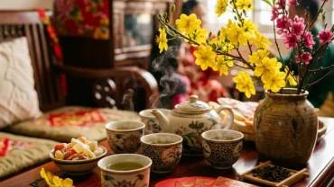 Không gian Tết cổ truyền mang ý nghĩa phong thủy giúp gia chủ tuổi Ngọ chọn người xông đất năm 2027
