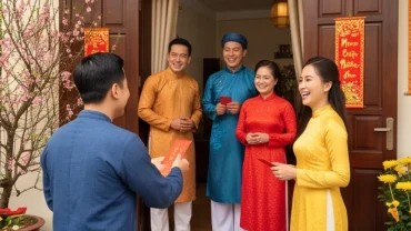 Gia chủ tuổi Ngọ vui vẻ đón khách đến xông đất chúc Tết đầu năm mới Đinh Mùi 2027 mang theo tài lộc