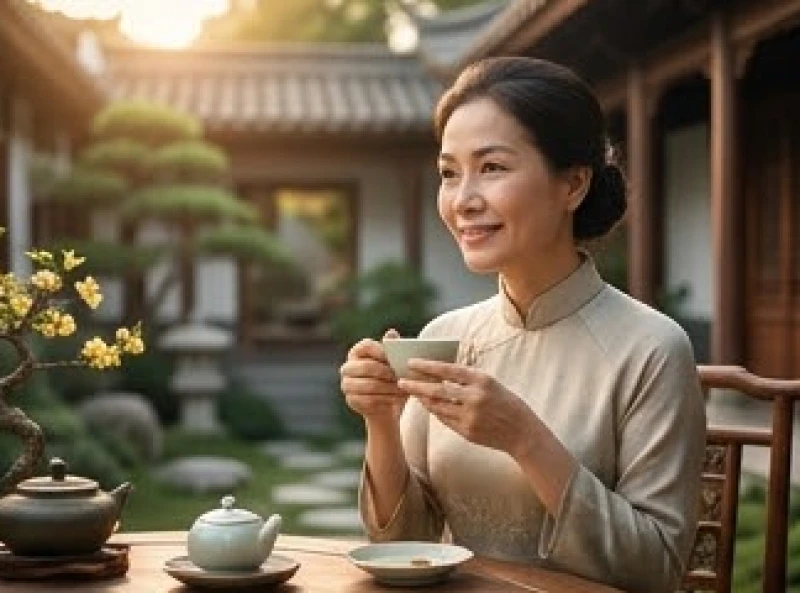 Tử vi trọn đời tuổi Kỷ Tỵ 1989 nữ mạng: Mốc vận hạn & tuổi kỵ 2 Người phụ nữ trung niên tận hưởng cuộc sống gia đạo an nhàn và thư thái trong khu vườn nhỏ