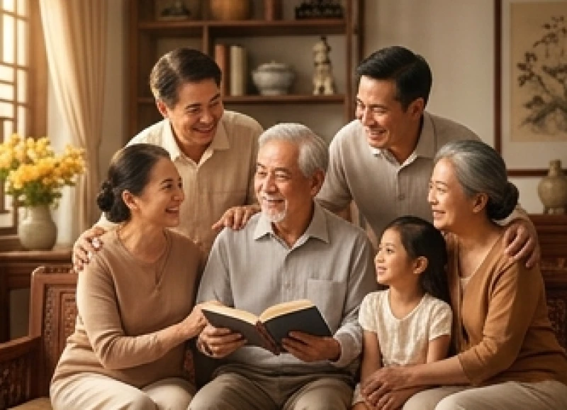 Tử vi tuổi Giáp Ngọ 1954 năm 2027: Quy trình cúng sao, mượn tuổi 9 Gia đình nhiều thế hệ quây quần vui vẻ bên người lớn tuổi sinh năm Giáp Ngọ 1954