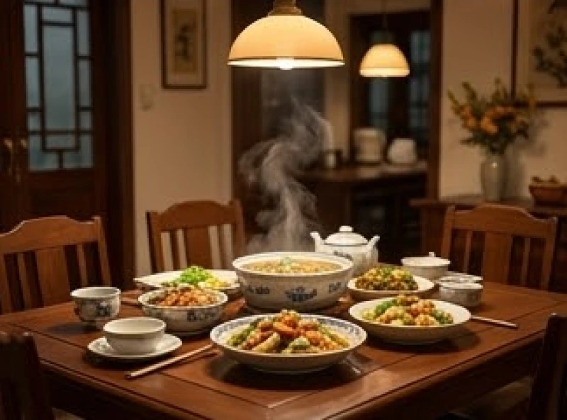 Gia đình sum vầy hạnh phúc bên mâm cơm ấm cúng và đầy ắp tiếng cười