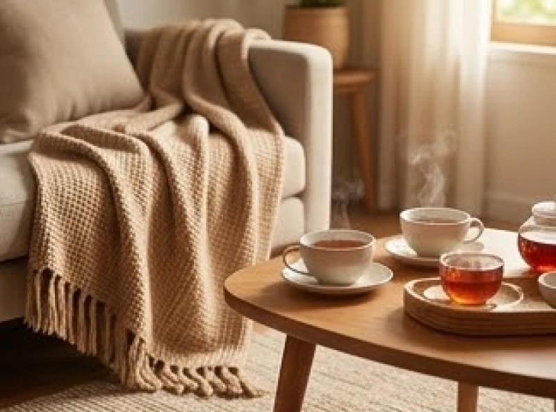 Tuổi Bính Tuất 2006: Cung mệnh, màu sắc và ứng dụng phong thủy 3 Góc phòng khách gia đình êm ấm với tách trà nóng, đại diện cho cuộc sống viên mãn của nữ tuổi bính tuất 2006