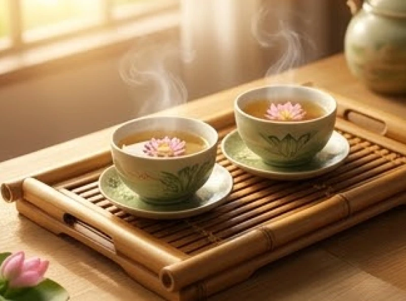 Trà sen ấm nóng giúp xoa dịu tinh thần và hàn gắn các mối quan hệ gia đình nữ mạng đinh sửu