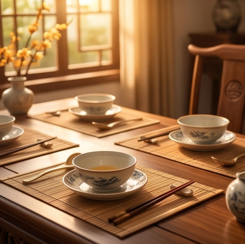 Gia đình nhiều thế hệ quây quần vui vẻ bên mâm cơm ấm cúng thể hiện sự viên mãn của tuổi Nhâm Dần