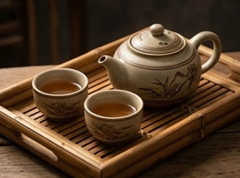 Tử vi trọn đời tuổi Kỷ Mão 1999 nam mạng: Lộ trình và cách hóa giải 4 Một ấm trà và hai chén gốm đồng điệu đặt cạnh nhau trên khay tre thể hiện sự hòa hợp gia đình