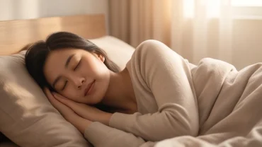 Gương mặt bình thản của một cô gái trẻ chìm trong giấc ngủ sâu mang theo câu hỏi giấc mơ có báo trước điều gì không