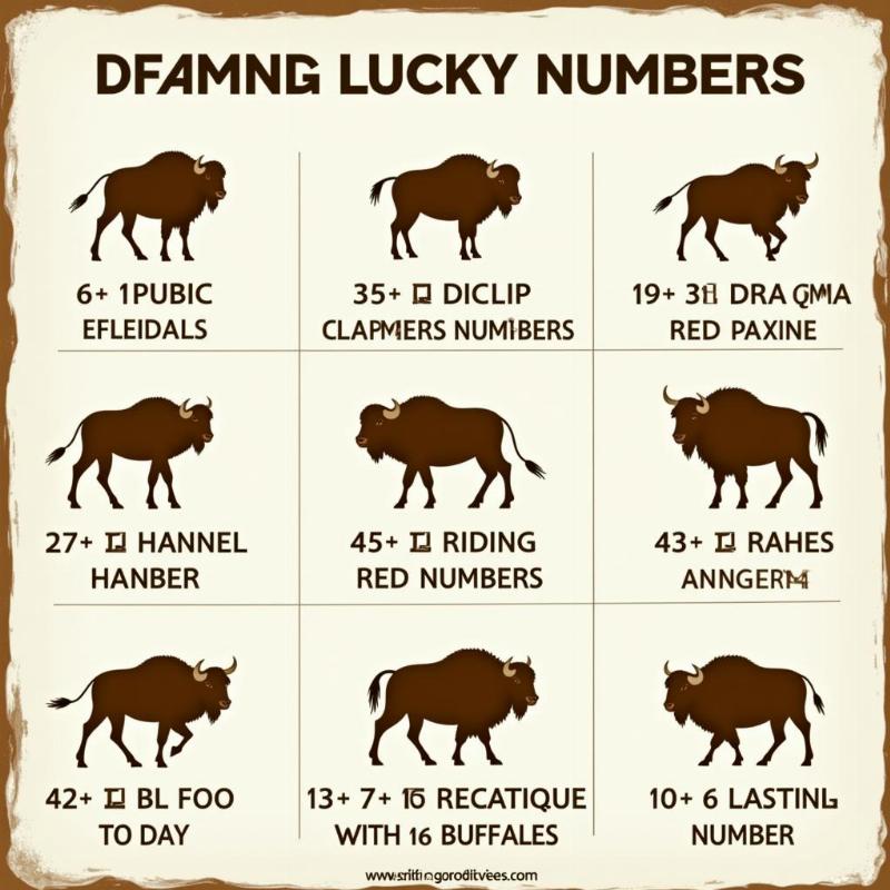 Dream of riding a buffalo - Lucky numbers