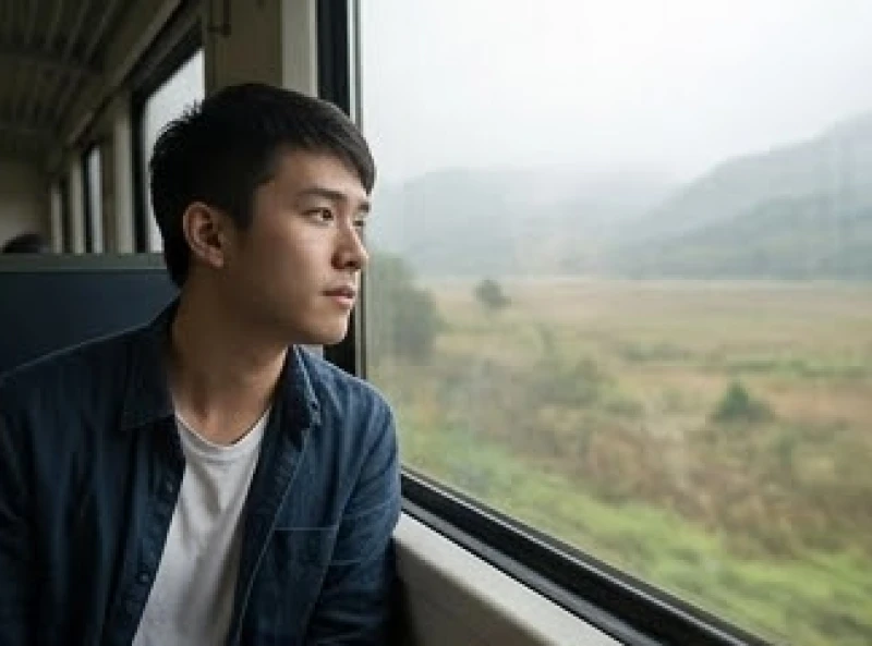 Mơ thấy đi du lịch: Giải mã điềm báo và bảng tra cứu con số 2 Nam thanh niên đứng trầm tư nhìn qua cửa sổ tàu hỏa hướng ra khung cảnh thiên nhiên rộng lớn