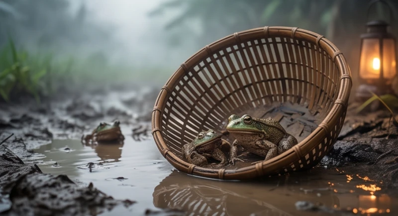 Mơ thấy bắt ếch: Giải mã điềm báo lành dữ và bộ số tài lộc 6 Con ếch lấm lem bùn đất đại diện cho nỗ lực vượt khó không ngừng nghỉ khi mơ thấy bắt ếch