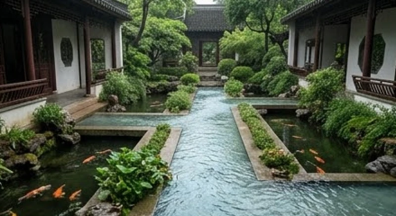 Mơ thấy thiên tai: Giải mã điềm báo và con số may mắn 2 Dòng nước lũ trong vắt chảy êm đềm qua một khu vườn mang đến cảm giác thanh bình và vận may tài lộc