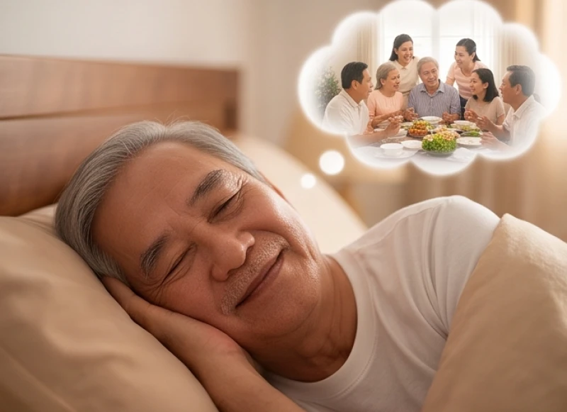 Mơ thấy gia đình bên vợ bên chồng: Điềm báo và sổ mơ trọn bộ 1 Người đàn ông mỉm cười hạnh phúc trong giấc mơ sum họp gia đình đầm ấm