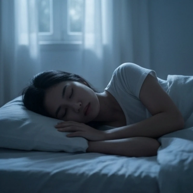 Người phụ nữ trằn trọc trong giấc ngủ dưới ánh trăng mờ ảo thể hiện sự xáo trộn năng lượng nội tâm