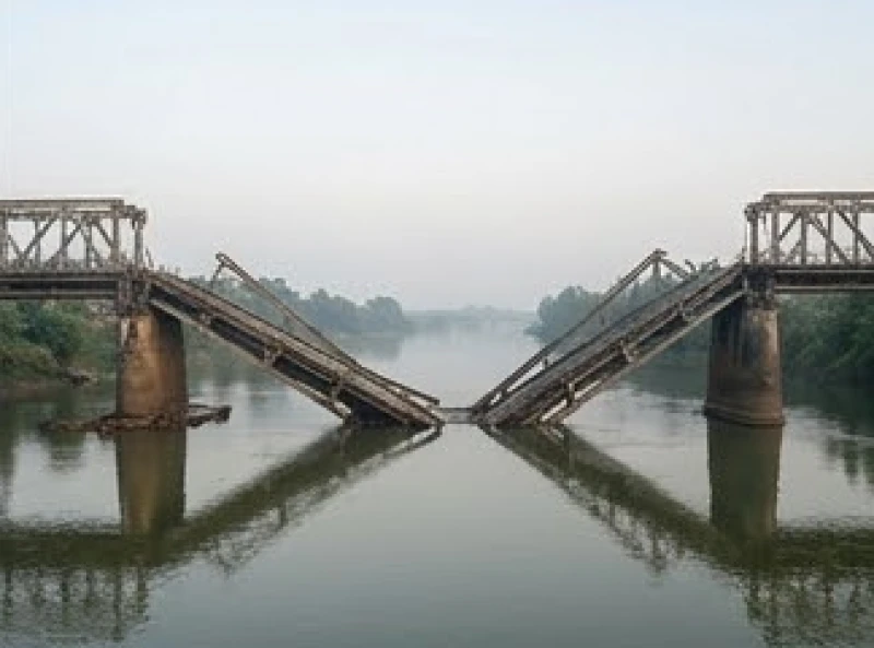 Mơ thấy đi qua cầu: Giải mã điềm báo, con số và cách hóa giải 7 Cây cầu bị đứt gãy hoàn toàn một nhịp ở giữa khiến hành trình di chuyển sang bờ bên kia bị gián đoạn
