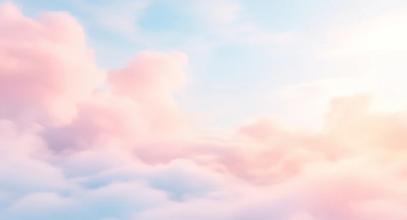 Không gian mộng mơ ngập tràn ánh sáng màu pastel tự nhiên thể hiện điềm báo may mắn trong giấc mơ