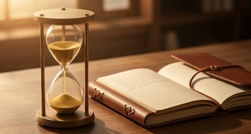 Tử vi trọn đời tuổi Nhâm Thân 1992 nữ mạng: Diễn tiến vận hạn 2 Chiếc đồng hồ cát cổ điển và cuốn sổ tay ghi chép các giai đoạn phát triển sự nghiệp của đời người