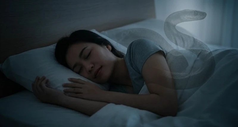 Mơ thấy giết rắn: Giải mã điềm báo theo bối cảnh & sổ mơ 1 Người ngủ say đang chìm trong giấc mơ mờ ảo về việc xua đuổi một con rắn