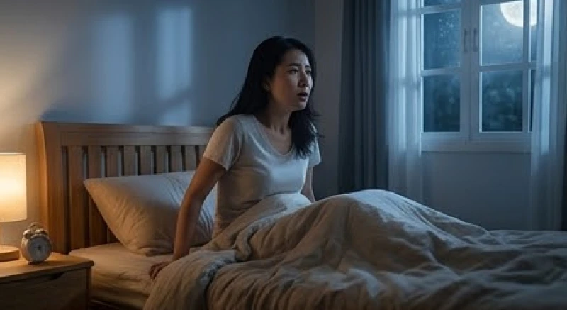 Người phụ nữ lo âu tỉnh giấc giữa đêm sau cơn mộng mị đáng sợ