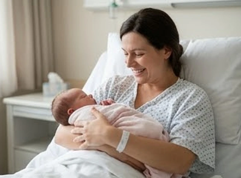 Mơ Thấy Đi Đẻ Là Điềm Báo Gì? Giải Mã & Bộ Số Hóa Giải 2 Người mẹ vã mồ hôi nhưng mỉm cười hạnh phúc ôm chặt đứa bé sơ sinh sau khi quá trình vượt cạn thành công