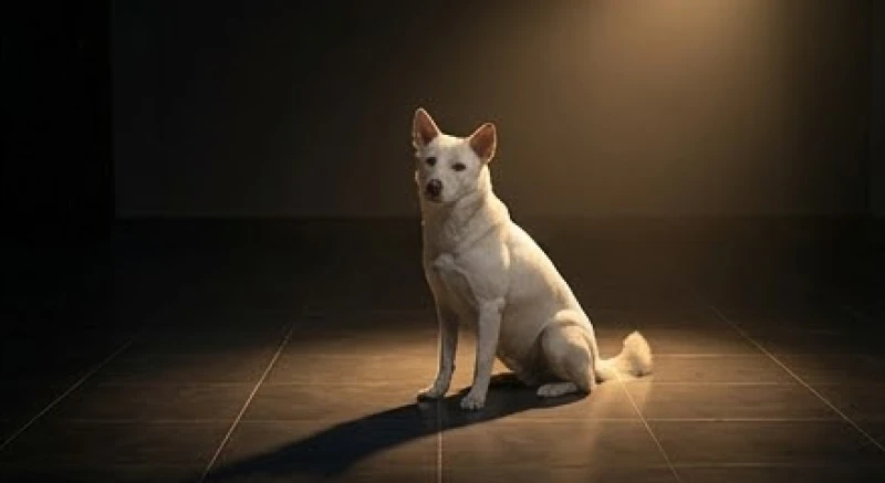 Một chú chó có bộ lông trắng muốt mang ý nghĩa biểu tượng về những mối quan hệ tình cảm