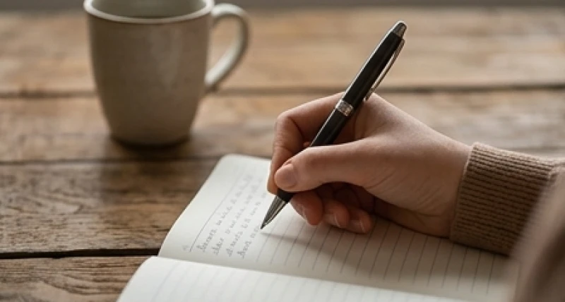 Mơ thấy mình tự sát: Giải mã chi tiết tâm lý, sổ mơ và hotline 3 Một người đang cẩn thận viết nhật ký trong không gian yên tĩnh để trút bỏ mọi áp lực và lo âu dồn nén vào ban ngày.