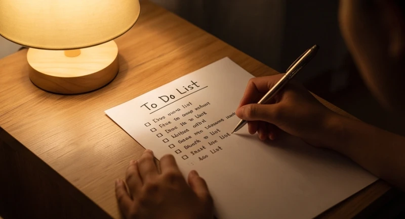Mơ thấy đám cháy: Giải mã điềm lành dữ và cách trấn an tâm lý 5 Bàn tay cầm bút viết danh sách công việc dưới ánh đèn vàng êm dịu lúc nửa đêm