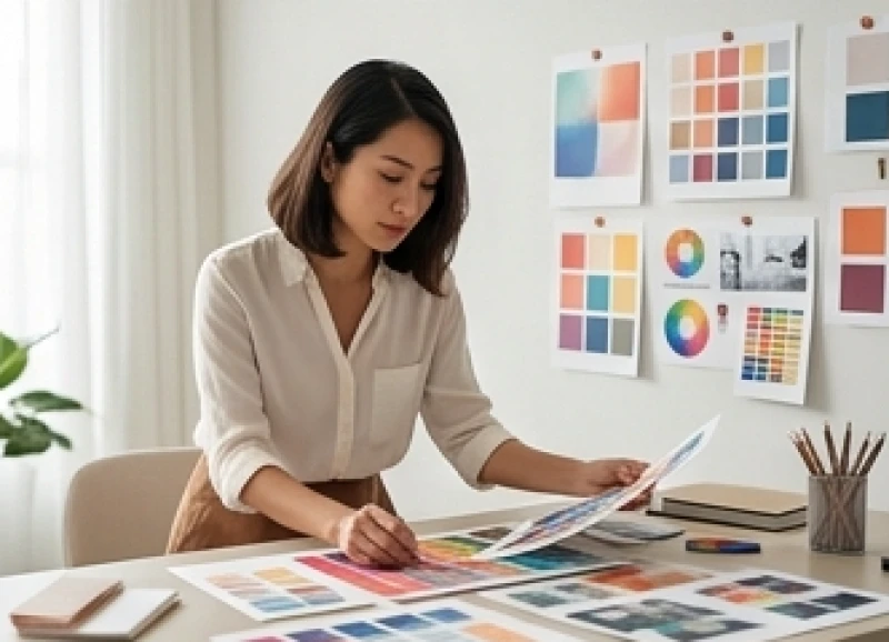 Tuổi Thìn hợp nghề gì: Định hướng sự nghiệp và chức danh cụ thể 11 Chuyên gia sáng tạo độc lập đang phác thảo ý tưởng thiết kế nguyên bản trong không gian nghệ thuật