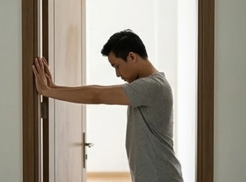 Kỹ thuật tì hai cánh tay vào khung cửa để kéo giãn toàn bộ cơ ngực và mở rộng lồng ngực tự nhiên