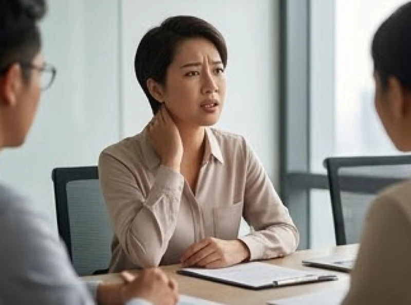 Tướng người có giọng nói trầm: Luận vận mệnh và cách luyện giọng 4 Nam nhân viên căng thẳng khi diễn đạt ý tưởng trong cuộc họp do luồng hơi bị nghẹt ở yết hầu