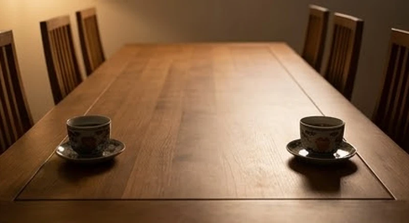 Mơ thấy vợ chồng đánh nhau: Ý nghĩa tâm lý và tra cứu con số 2 Hai tách trà đặt trên bàn với khoảng cách xa nhau tượng trưng cho sự thiếu kết nối trong giao tiếp vợ chồng