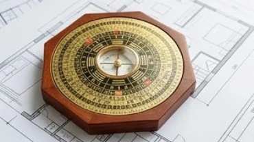 La bàn phong thủy Bát Trạch xác định tuổi giáp dần 1974 hợp hướng nào trên bản vẽ mặt bằng nhà