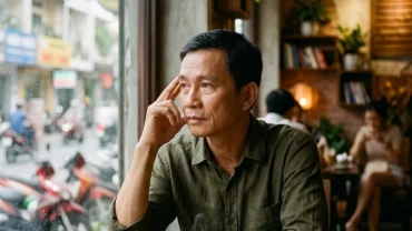 Hình chụp người đàn ông Việt Nam băn khoăn khi bị giật lông mày bên trái có điềm gì