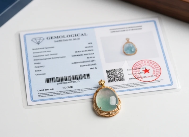 Tờ giấy kiểm định đá quý uy tín hiển thị rõ các thông số về quang học và tình trạng xử lý