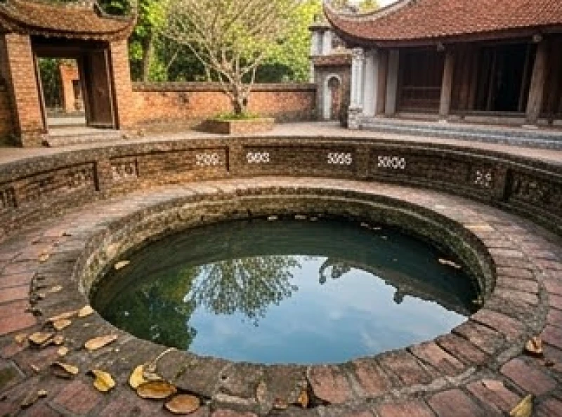 Giếng Ngọc cổ kính với nguồn nước trong vắt nằm giữa khuôn viên thanh tịnh mang ý nghĩa thanh tẩy