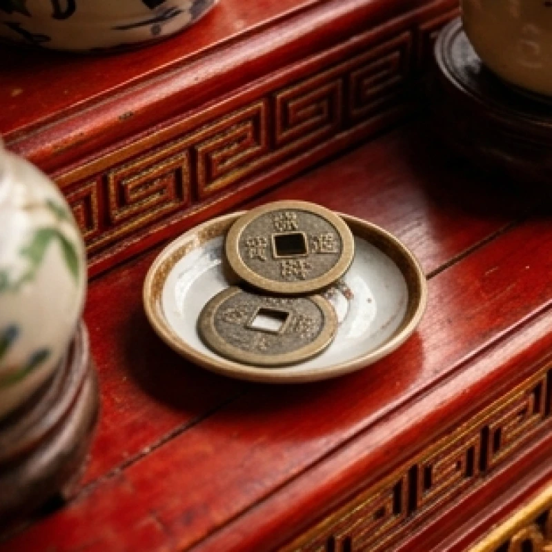 Văn khấn Mẫu Sòng Sơn chuẩn nhất: trình tự dâng lễ bài bản 7 Hai đồng tiền xu âm dương được gieo trên đĩa sành để xin phép hạ mâm lễ tại đền Mẫu