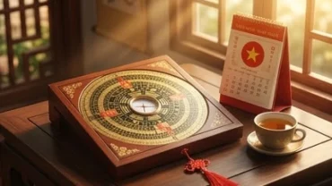 La bàn phong thủy và lịch vạn niên xác định giờ hoàng đạo hợp tuổi Mùi giúp công việc hanh thông