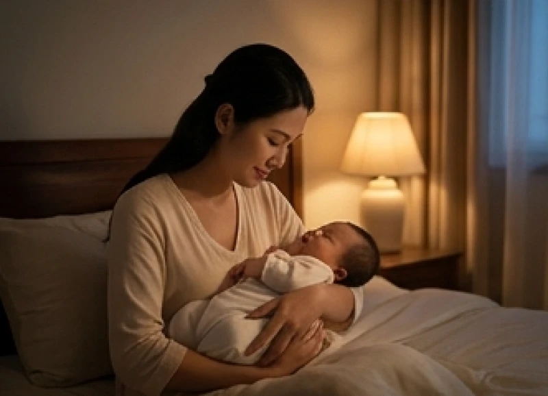 Tuổi Thìn sinh con tháng nào tốt: Định cát nguyệt hợp gia đạo 4 Không gian êm đềm khi em bé ngủ ngoan vào ban đêm trong vòng tay mẹ