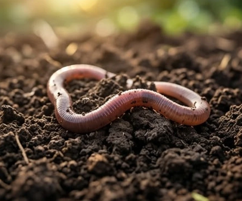 Mơ thấy cuốc đất: Giải mã tâm lý, điềm báo và số tài lộc 4 Một con giun đất to lớn trồi lên từ lớp đất mùn tơi xốp vừa được cuốc xới