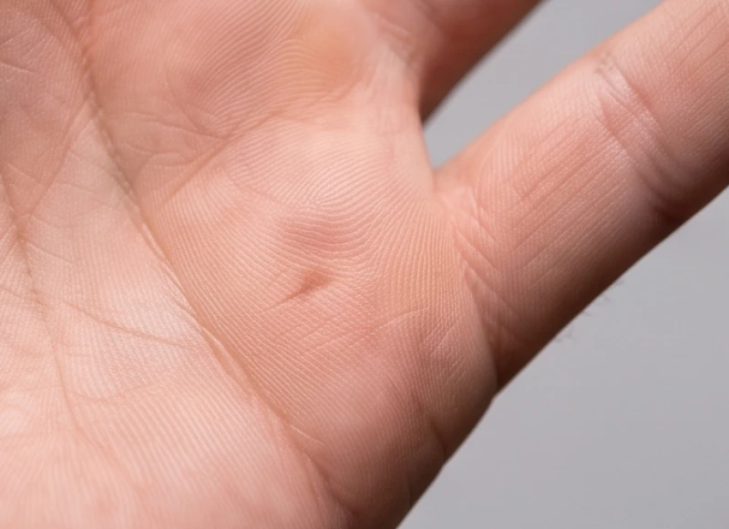 Gò Thủy Tinh trên bàn tay: Cách đo độ cao và giải mã ký hiệu 4 Khu vực dưới gốc ngón tay út có hình thái chìm lõm và bằng phẳng so với các vùng lân cận trên bàn tay