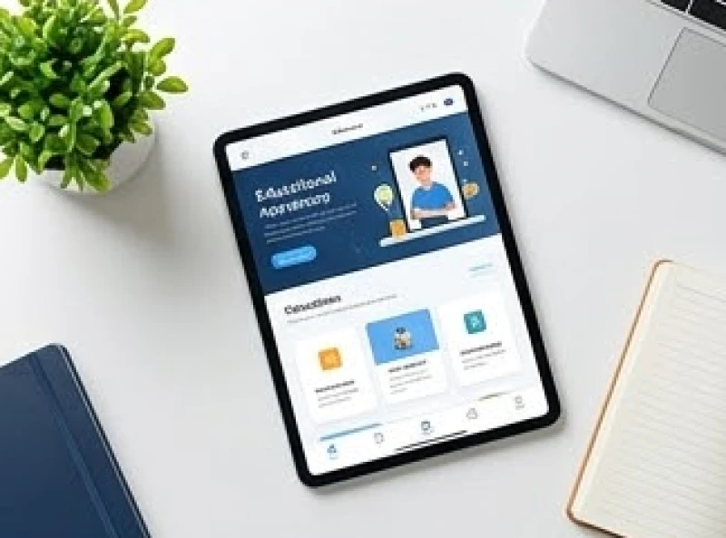 Chiếc máy tính bảng đặt cạnh chậu cây xanh nhỏ trên bàn học, biểu tượng cho sự giao thoa tư duy công nghệ và bản mệnh