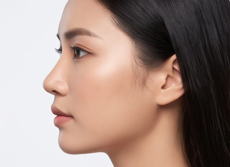 Ngũ nhạc trên khuôn mặt: Tiêu chuẩn nam nữ và cách hóa giải 10 Sườn mặt nghiêng 90 độ hiển thị đường viền chuẩn xác từ trán qua chóp mũi lướt xuống đến cằm